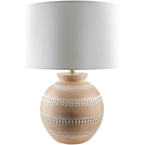 Dino Traditional Brick/White Table Lamp