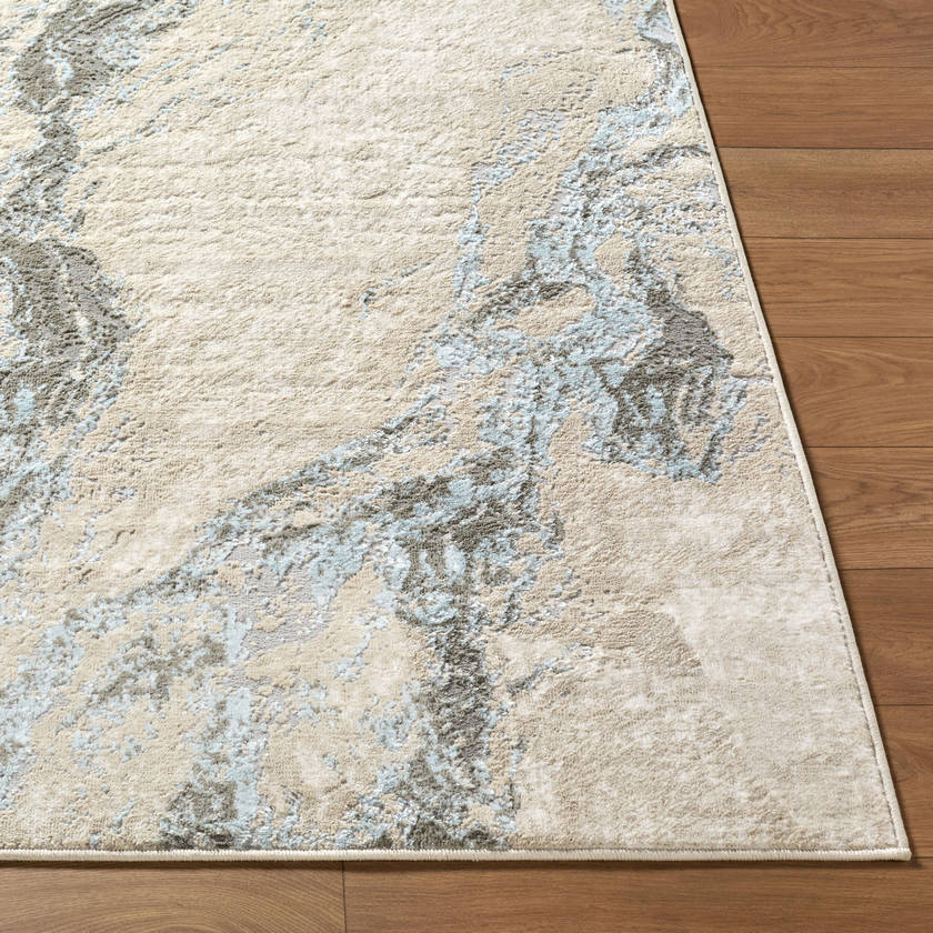 Lakeidra Modern Ice Blue Area Rug