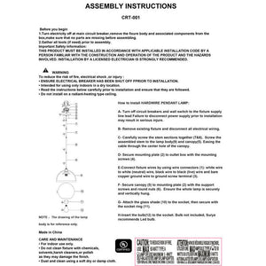 Jameila Rustic Black Ceiling Lighting