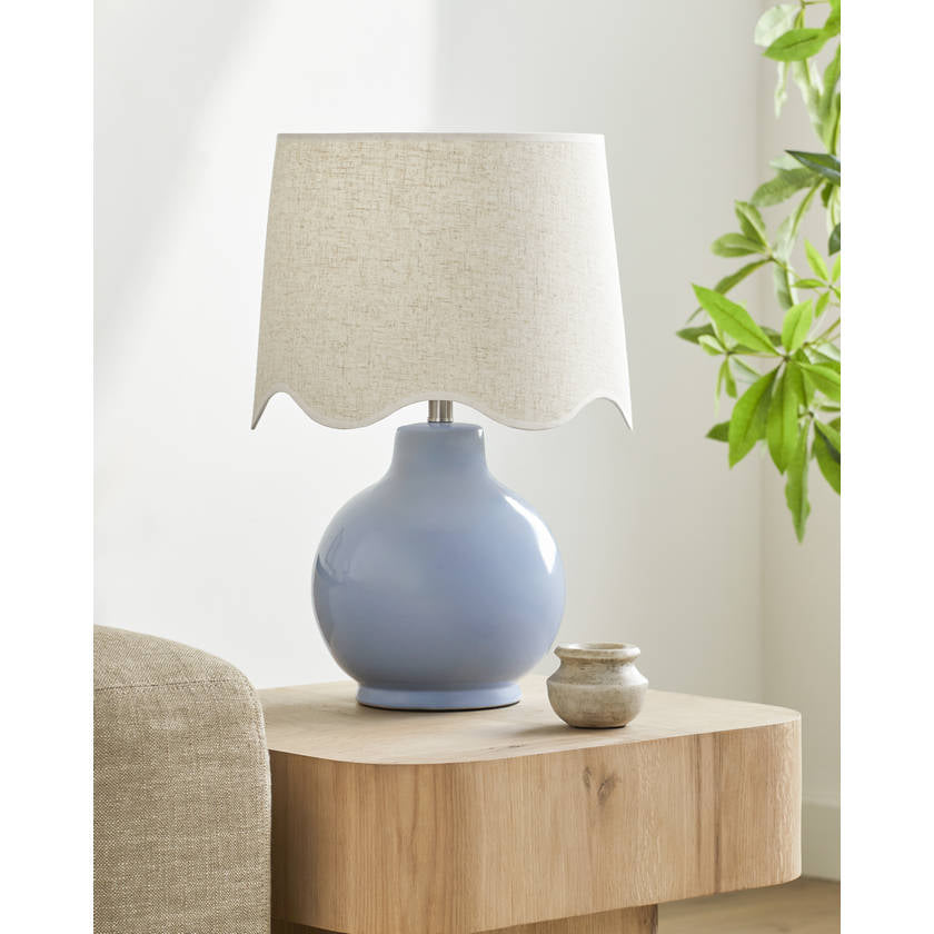 Tereza Rustic Blue/Wheat Table Lamp