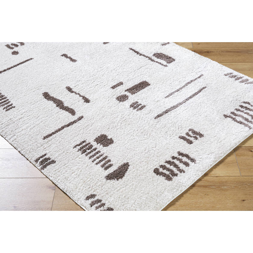 Shareef Modern Dark Brown Washable Area Rug