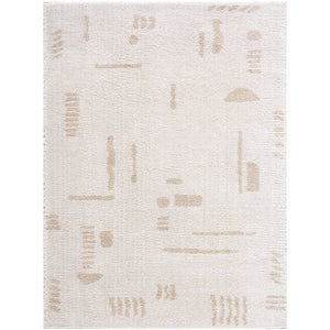 Shareef Modern Beige Washable Area Rug