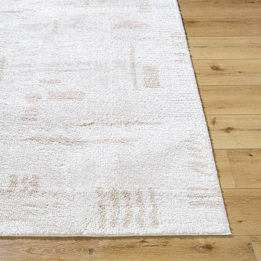 Shareef Modern Beige Washable Area Rug