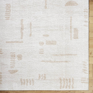 Shareef Modern Beige Washable Area Rug