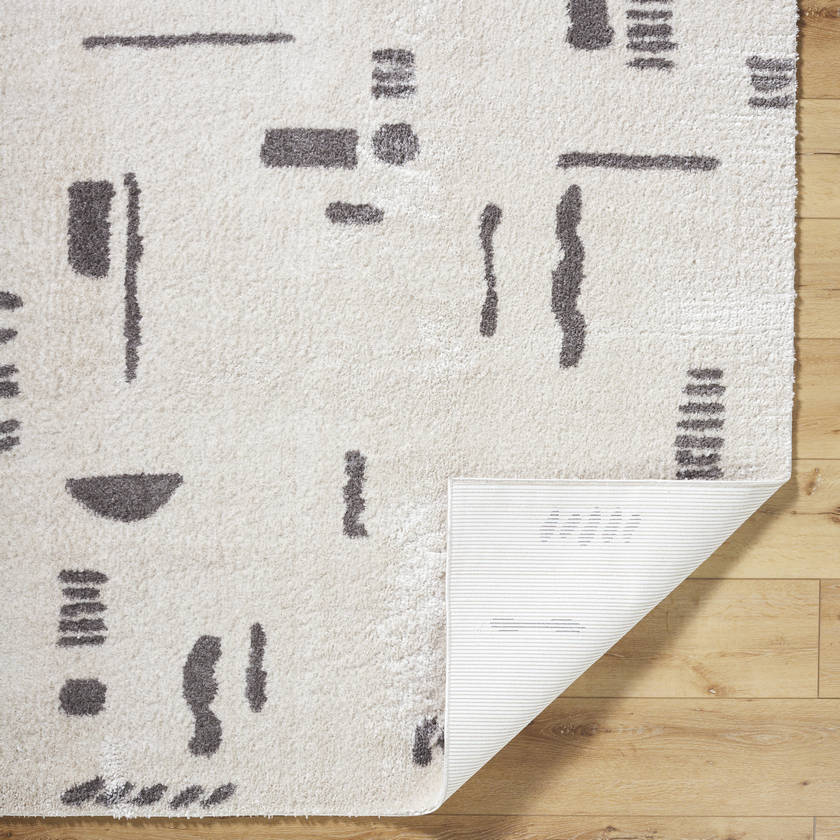 Shareef Modern Charcoal Washable Area Rug