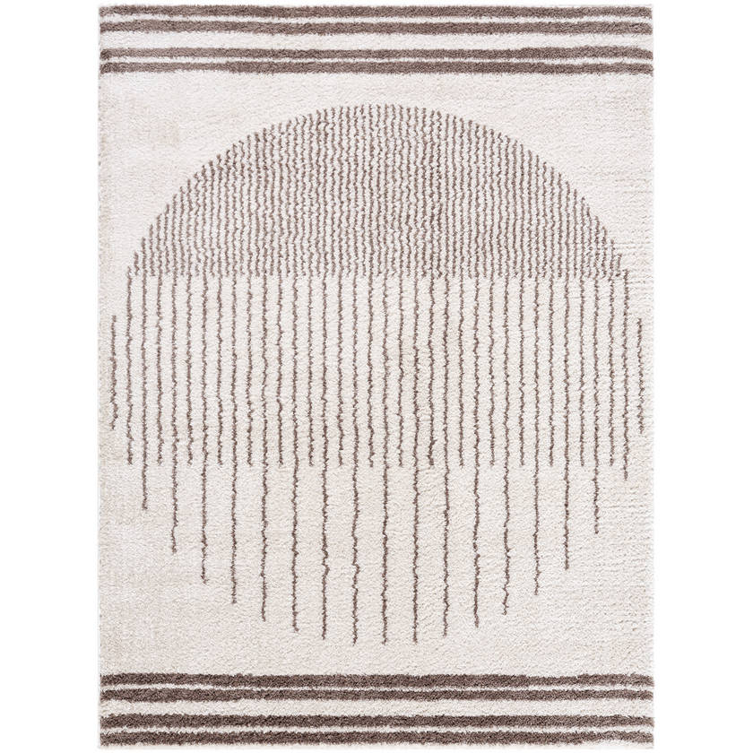 Lyndsi Global Dark Brown Washable Area Rug