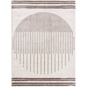 Lyndsi Global Dark Brown Washable Area Rug