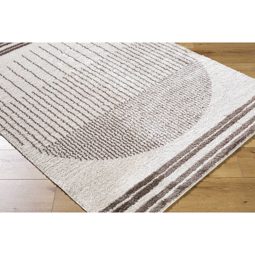 Lyndsi Global Dark Brown Washable Area Rug