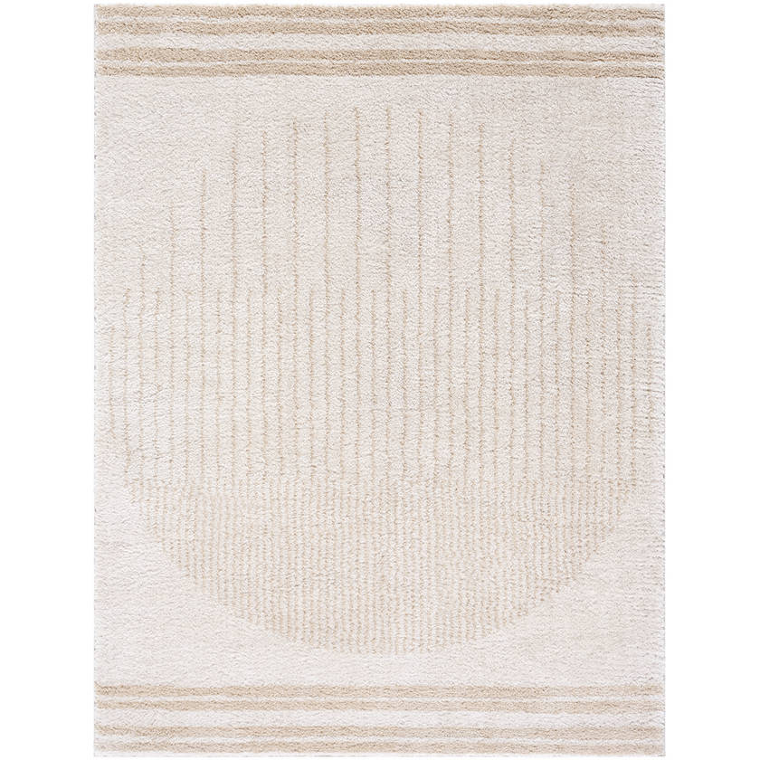 Lyndsi Global Beige Washable Area Rug
