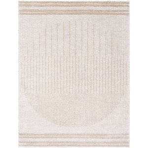 Lyndsi Global Beige Washable Area Rug