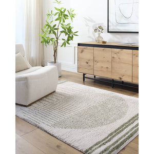 Lyndsi Global Grass Green Washable Area Rug