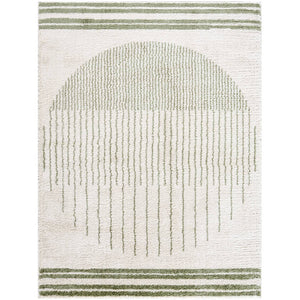 Lyndsi Global Grass Green Washable Area Rug