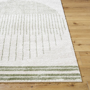 Lyndsi Global Grass Green Washable Area Rug