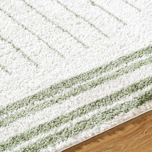 Lyndsi Global Grass Green Washable Area Rug
