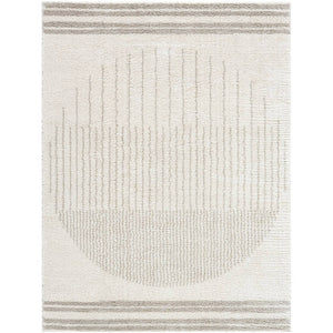 Lyndsi Global Medium Gray Washable Area Rug