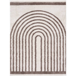 Larita Modern Dark Brown Washable Area Rug