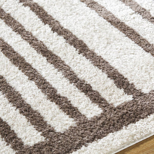 Larita Modern Dark Brown Washable Area Rug