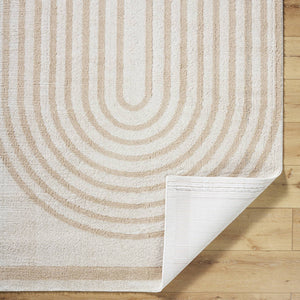 Larita Modern Beige Washable Area Rug