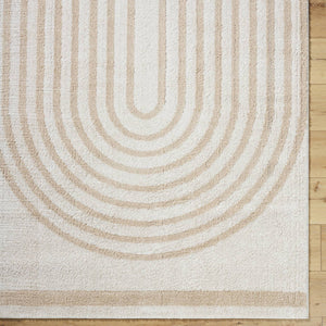 Larita Modern Beige Washable Area Rug