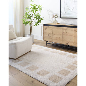 Tameka Modern Beige Washable Area Rug