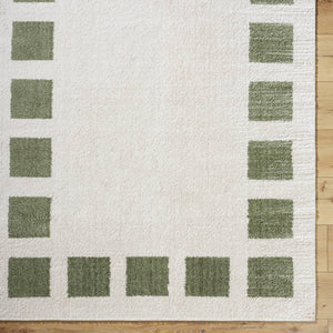 Tameka Modern Grass Green Washable Area Rug