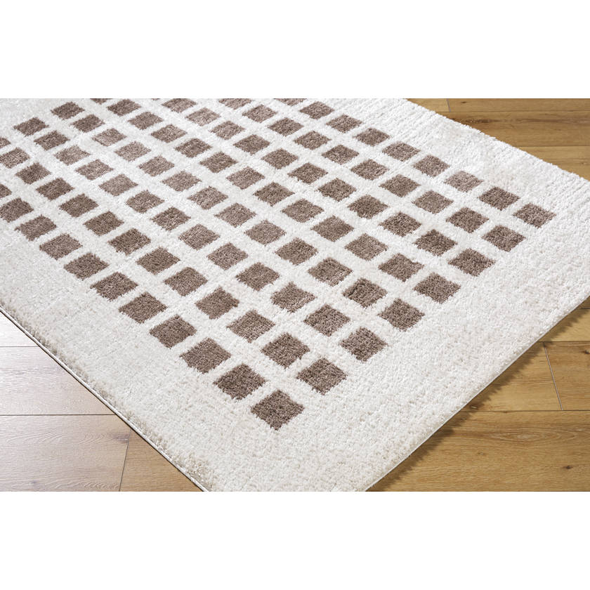 Noam Modern Dark Brown Washable Area Rug