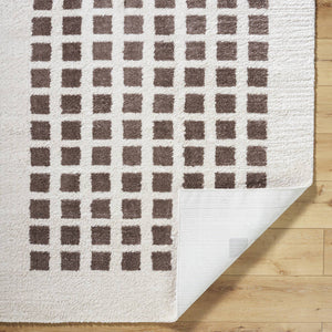 Noam Modern Dark Brown Washable Area Rug