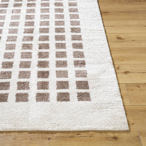 Noam Modern Dark Brown Washable Area Rug