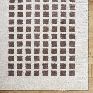 Noam Modern Dark Brown Washable Area Rug