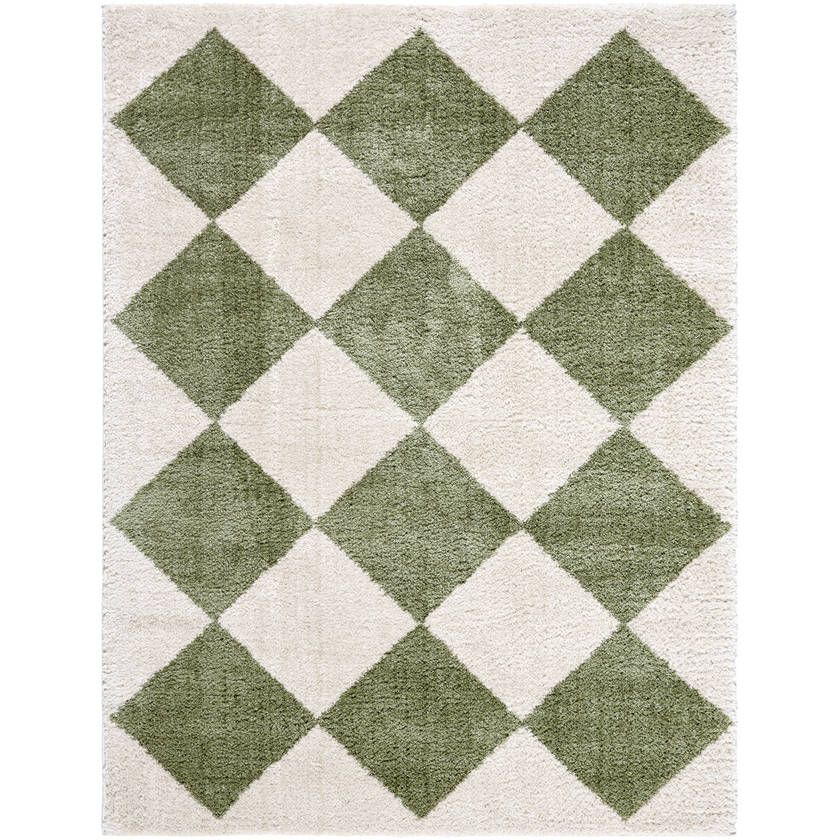 Jason Modern Grass Green Washable Area Rug