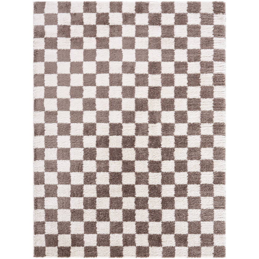Shera Modern Dark Brown Washable Area Rug