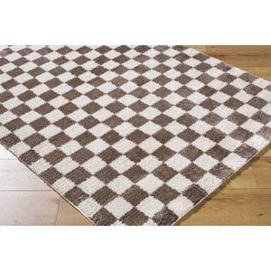 Shera Modern Dark Brown Washable Area Rug