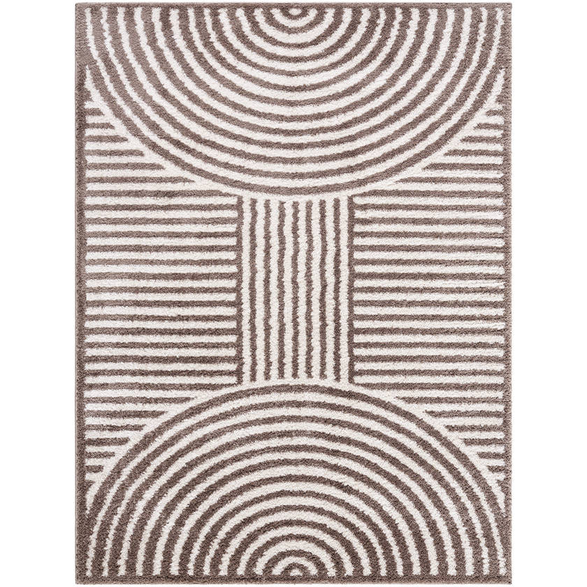 Marcela Modern Dark Brown Washable Area Rug