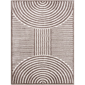 Marcela Modern Dark Brown Washable Area Rug