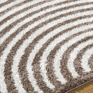 Marcela Modern Dark Brown Washable Area Rug