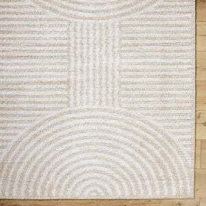 Marcela Modern Beige Washable Area Rug