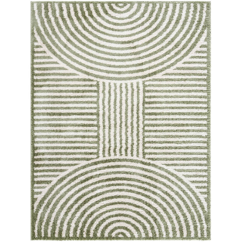 Marcela Modern Grass Green Washable Area Rug