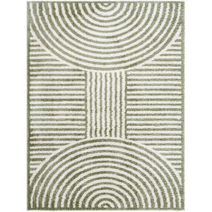 Marcela Modern Grass Green Washable Area Rug