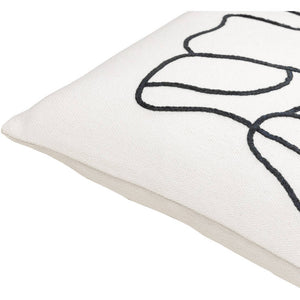 Allon White/Black Pillow Cover