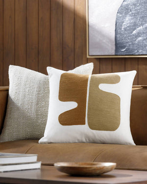Jewett Off-White/Copper Pillow Cover