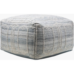 Camey Light Blue Pouf