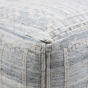 Camey Light Blue Pouf