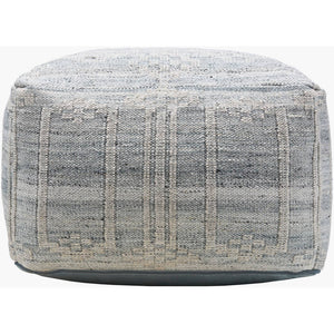 Camey Light Blue Pouf