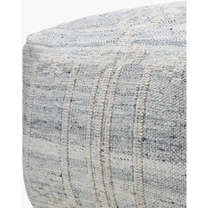Camey Light Blue Pouf