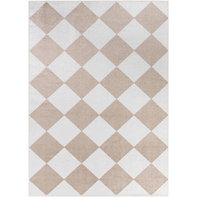 Senior Modern Light Brown Washable Area Rug