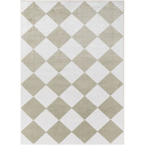 Senior Modern Dusty Sage Washable Area Rug