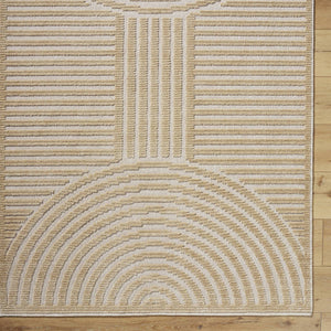 Carter Lake Modern Light Brown Washable Area Rug