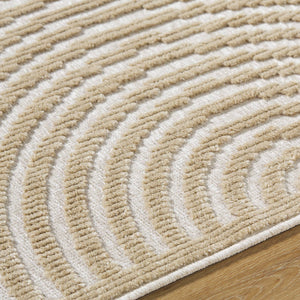 Carter Lake Modern Light Brown Washable Area Rug
