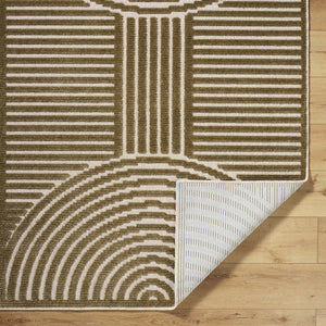 Carter Lake Modern Brown Washable Area Rug