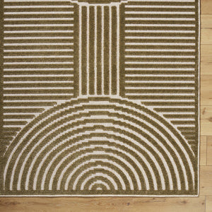 Carter Lake Modern Brown Washable Area Rug